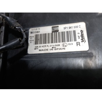 Recambio de faro derecho para seat leon (1p1) 1.9 tdi referencia OEM IAM 5P1941006C  