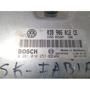 Recambio de centralita motor uce para skoda fabia i (6y2) 1.9 sdi referencia OEM IAM 038906012CE  
