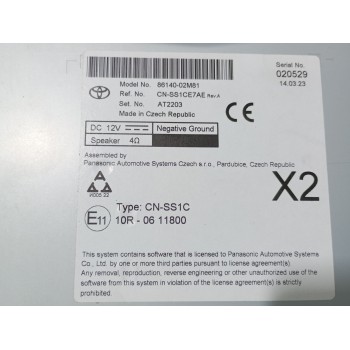 Recambio de pantalla multifuncion para toyota corolla sedán (_e21_) 1.8 vvti hybrid (zwe211, mzea12) referencia OEM IAM 8614002M