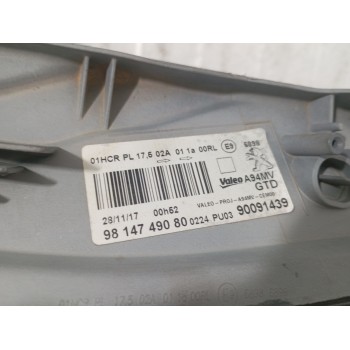 Recambio de faro izquierdo para peugeot 2008 i (cu_) 1.2 thp 110 / puretech 110 referencia OEM IAM 9814749080 1685353980 