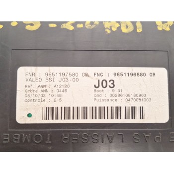 Recambio de caja reles / fusibles para citroën c5 i (dc_) 2.0 hdi referencia OEM IAM 9651196880  