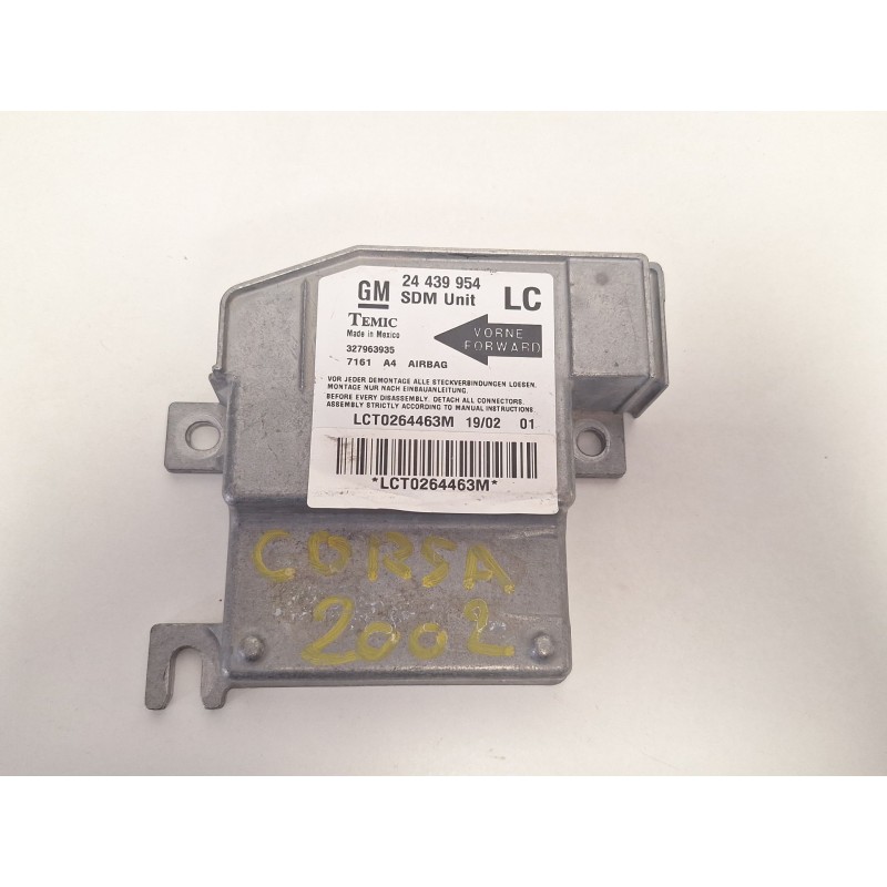 Recambio de centralita airbag para opel corsa c (x01) 1.2 (f08, f68) referencia OEM IAM 24439954  